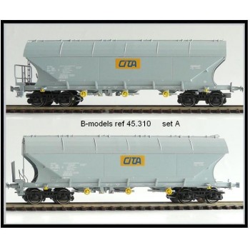 B-Models 45312 Set A 2x Silowagen Getreide beige AMYLUM-CITA NMBS Ep. V-VI
