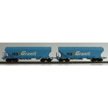 B-Models 45334 Set A 2x Silowagen Getreide blau GRANIT SNCF Ep. V-VI