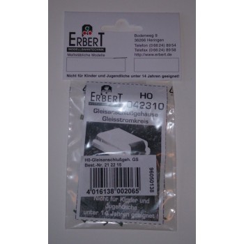 Erbert 042310 (212215) - Gleisanschlußgehäuse Gleisstrom 20 Stück H0-TT