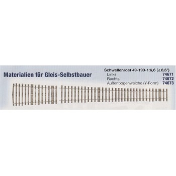 Weinert MeinGleis 74672 Schwellrostrechts1:6,6 Code75