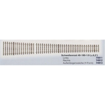 Weinert MeinGleis 74913 Schwellrost Y-Form 1:9  Code75