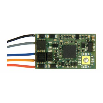 Zimo MX820E Einzelweichen-Decoder - 19 x 11 x 3,5 mm - 0,8 A (Spitze 2,5 A) 